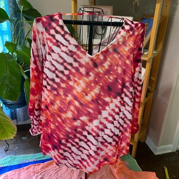 Worthington size 1X slit sleeve top - Picture 4 of 6